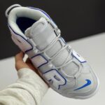 کفش نایک ایر مور آپتمپو طوسی آبی Nike Air More Uptempo Grey Blue
