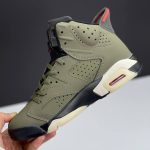 کفش نایک ایر جردن ۶ تراویس اسکات الیو Nike Air Jordan 6 Travis Scott Olive