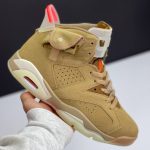 کفش نایک ایر جردن 6 تراویس اسکات بریتیش خاکی Nike Air Jordan 6 Travis Scott British Khaki