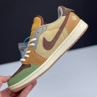 کفش نایک ایر جردن ۱ لو وودو قهوه‌ای | Nike Air Jordan 1 Low Voodoo Brown