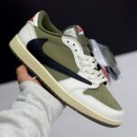 کفش نایک ایر جردن وان لو تراویس اسکات مدیوم الیو Nike Air Jordan 1 Low Travis Scott Medium Olive