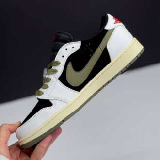 کفش نایک ایر جردن ۱ لو تراویس اسکات الیو | Nike Air Jordan 1 Low Travis Scott Olive