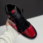 کفش نایک ایر جردن وان ساقدار ورنی مشکی قرمز Nike Air Jordan 1 High Patent Bred