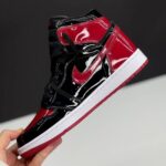کفش نایک ایر جردن وان ساقدار ورنی مشکی قرمز Nike Air Jordan 1 High Patent Bred