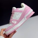 لویی ویتون ترینر سفید صورتی Louis Vuitton Trainer White Pink