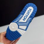 لویی ویتون ترینر سفید آبی Louis Vuitton Trainer White Blue