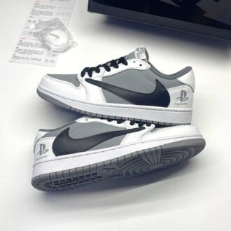 کفش نایک ایر جردن وان لو تراویس اسکات پلی‌استیشن Nike Air Jordan 1 Low Travis Scott PlayStation