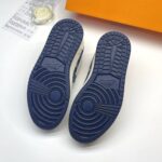 کفش نایک ایر جردن وان لو تراویس اسکات لویی ویتون کرم آبی Nike Air Jordan 1 Low Travis Scott Louis Vuitton Cream Blue