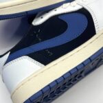 کفش نایک ایر جردن وان لو تراویس اسکات کرم سورمه‌ای Nike Air Jordan 1 Low Travis Scott Cream Navy