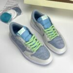 کفش نایک ایر جردن وان لو تراویس اسکات آبی سفید سوئد Nike Air Jordan 1 Low Travis Scott Blue White Sweden