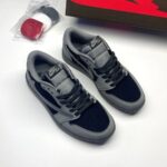 کفش نایک ایر جردن وان لو تراویس اسکات مشکی طوسی Nike Air Jordan 1 Low Travis Scott Black Gray