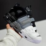 کفش نایک ایر مور آپتمپو مشکی طوسی سفید Nike Air More Uptempo Black Grey White