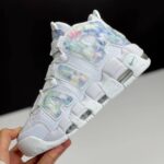 کفش نایک ایر مور آپتمپو سفید آبی کهکشانی Nike Air More Uptempo Galaxy White Blue