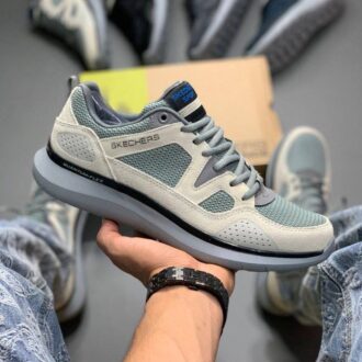 کفش اسکیچرز کوانتوم فلکس کرم طوسی Skechers Quantum Flex Cream Grey