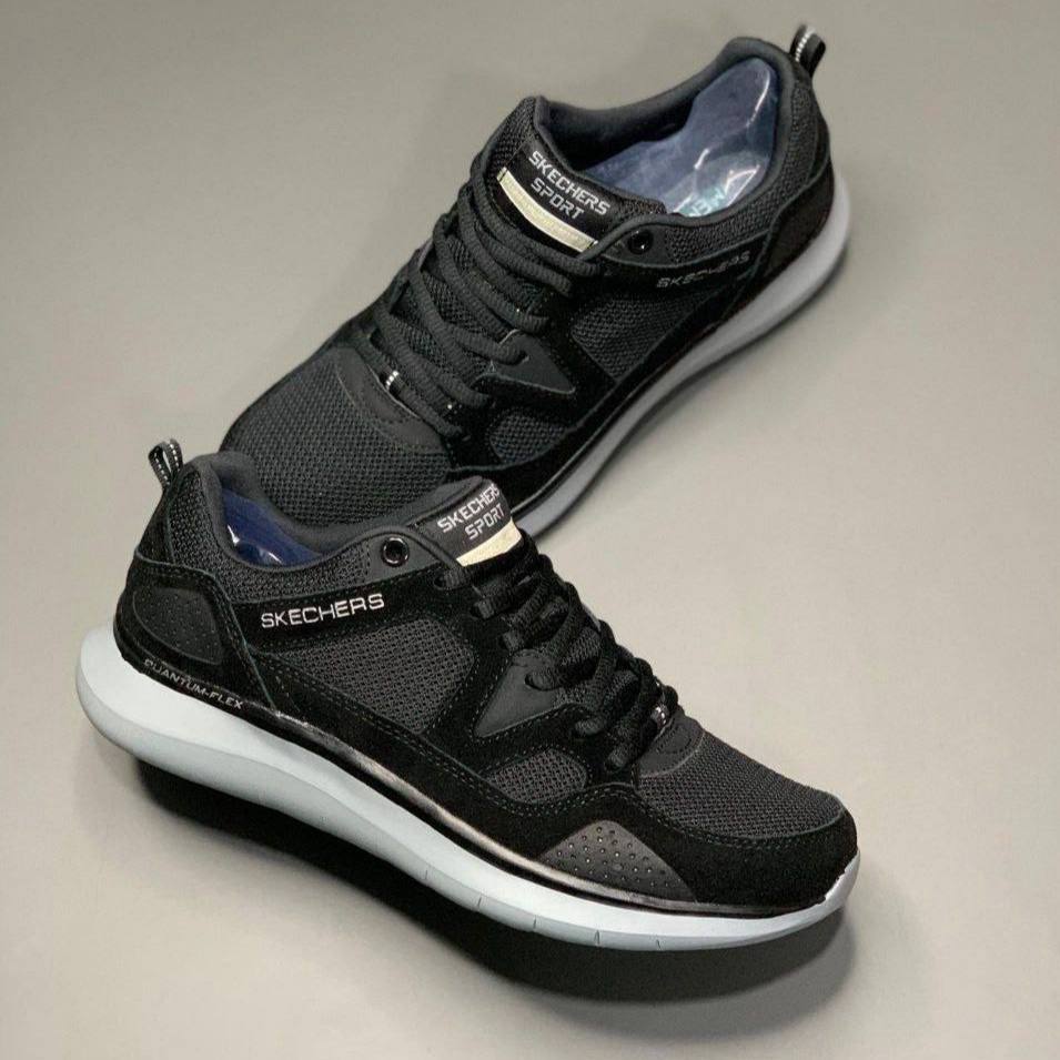 کفش اسکیچرز کوانتوم فلکس مشکی طوسی | Skechers Quantum Flex Black Grey کفش اسکیچرز کوانتوم فلکس مشکی طوسی | Skechers Quantum Flex Black Grey