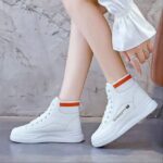 نیم بوت ساق‌کشی سفید | White Stretch Ankle Boots