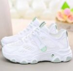 کتونی لژدار طبی فیلا سفید سبز | Fila Platform Sneakers White Green