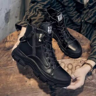 نیم بوت زیپ‌دار مشکی | Black Zip Ankle Boots