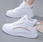 نیم بوت ساقدار فانتزی سفید خاکی | White Khaki Fantasy High Ankle Boots