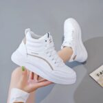 نیم بوت ساقدار فانتزی سفید خاکی | White Khaki Fantasy High Ankle Boots