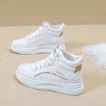 نیم بوت ساقدار فانتزی سفید خاکی | White Khaki Fantasy High Ankle Boots