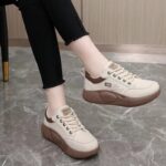 کتونی لژدار فانتزی طبی کرم قهوه‌ای | Cream Brown Fantasy Platform Sneakers