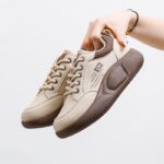 کتونی لژدار فانتزی طبی کرم قهوه‌ای | Cream Brown Fantasy Platform Sneakers