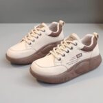 کتونی لژدار فانتزی طبی کرم قهوه‌ای | Cream Brown Fantasy Platform Sneakers
