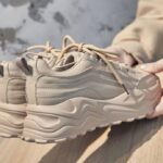 کتونی لژدار طبی کرم | Platform Sneakers Beige