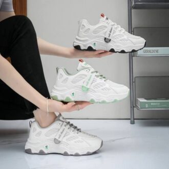 کتونی لژدار طبی فیلا سفید مشکی Fila Platform Sneakers White Black