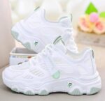 کتونی لژدار طبی فیلا سفید سبز | Fila Platform Sneakers White Green