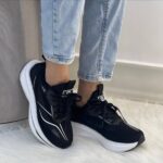کتونی رانینگ لژدار سفید مشکی | White Black Running Platform Sneakers