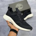 کفش تیمبرلند مشکی کرم مردانه Timberland Black Cream Knit Sneaker