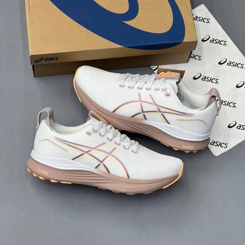 کفش رانینگ مردانه اسیکس ژل کایانو ۳۲ سفید قهوهای ASICS Gel-Kayano 32 White Brown کفش رانینگ مردانه اسیکس ژل کایانو ۳۲ سفید قهوهای ASICS Gel-Kayano 32 White Brown