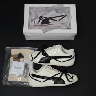 کفش پوما اسپیدکت پریمیوم ایکس روز سفید مشکی Puma Speedcat Premium X Rose White Black