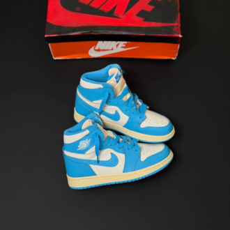کفش نایک ایر جردن وان ساقدار یو ان سی ریمجیند آبی Nike Air Jordan 1 High UNC Reimagined Blue