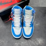 کفش نایک ایر جردن وان ساقدار آف وایت یونیورسیتی Nike Air Jordan 1 High Off-White University Blue