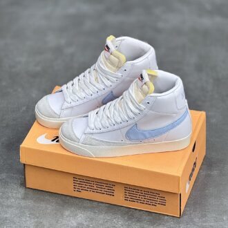 کفش نایک بلیزر ساقدار سفید آبی Nike Blazer Mid White Blue