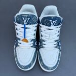 کفش لویی ویتون ترینر سوپر مستر سفید آبی Louis Vuitton Trainer Super Master White Blue