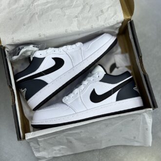 کفش نایک ایر جردن وان لو سفید طوسی Nike Air Jordan 1 Low White Grey