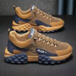کتونی لژدار مردانه قهوه‌ای Men's Brown Platform Sneakers