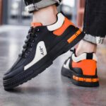کتونی لژدار طبی مردانه ضد آب مشکی Men's Waterproof Platform Orthopedic Sneakers Black