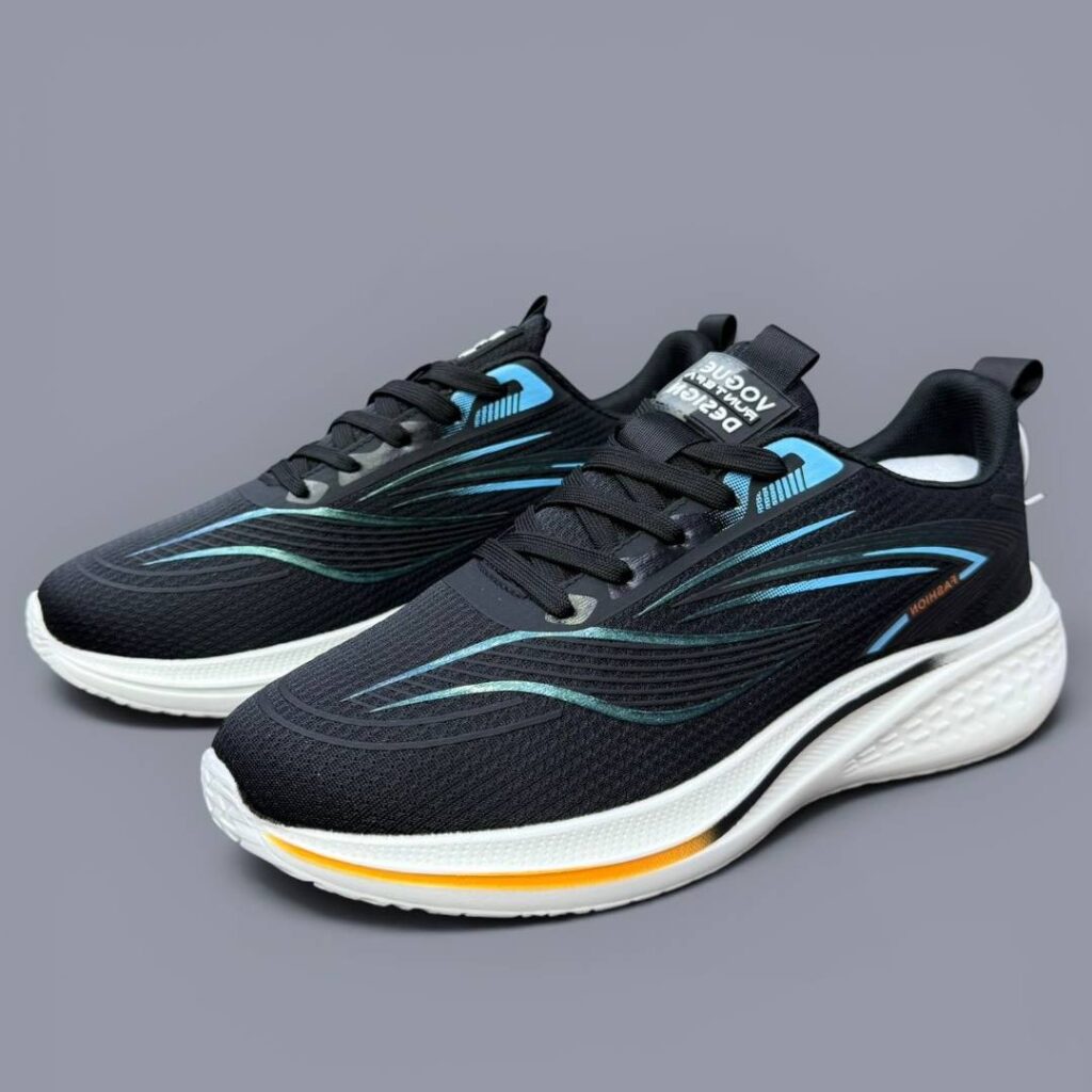 کتونی رانینگ مردانه اسپرت مشکی Men's Black Running Sneakers