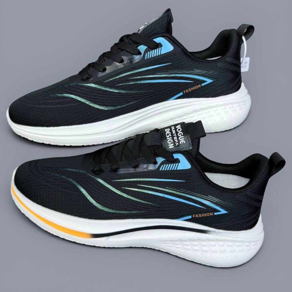 کتونی رانینگ مردانه اسپرت مشکی Men's Black Running Sneakers
