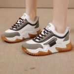 کتونی لژدار زنانه قهوه‌ای فشن Women's Brown Platform Fashion Sneakers