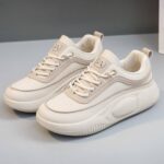 کتونی اسپرت لژدار ترند زنانه کرم Women's Trend Platform Cream Sneakers