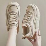 کتونی اسپرت لژدار ترند زنانه کرم Women's Trend Platform Cream Sneakers