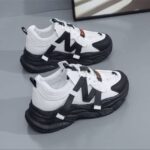 کتونی اسپرت لژدار طبی زنانه مافیایی مشکی سفید Women's Mafia Style Black White