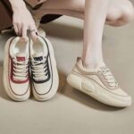 کتونی اسپرت لژدار ترند زنانه کرم Women's Trend Platform Cream Sneakers