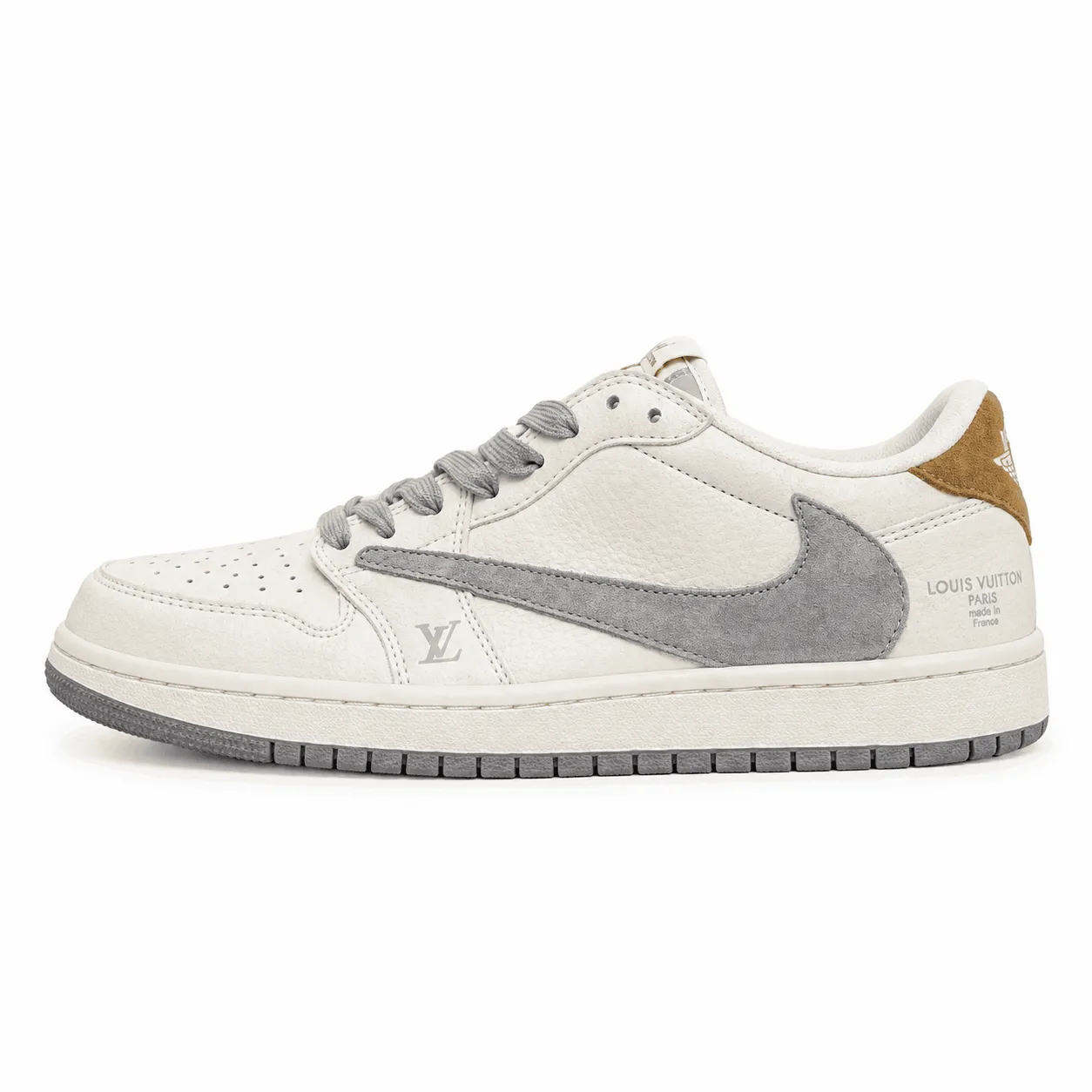 کفش نایک ایر جردن وان لو تراویس اسکات لویی ویتون Nike Air Jordan 1 Low Travis Scott Louis Vuitton کفش نایک ایر جردن وان لو تراویس اسکات لویی ویتون Nike Air Jordan 1 Low Travis Scott Louis Vuitton